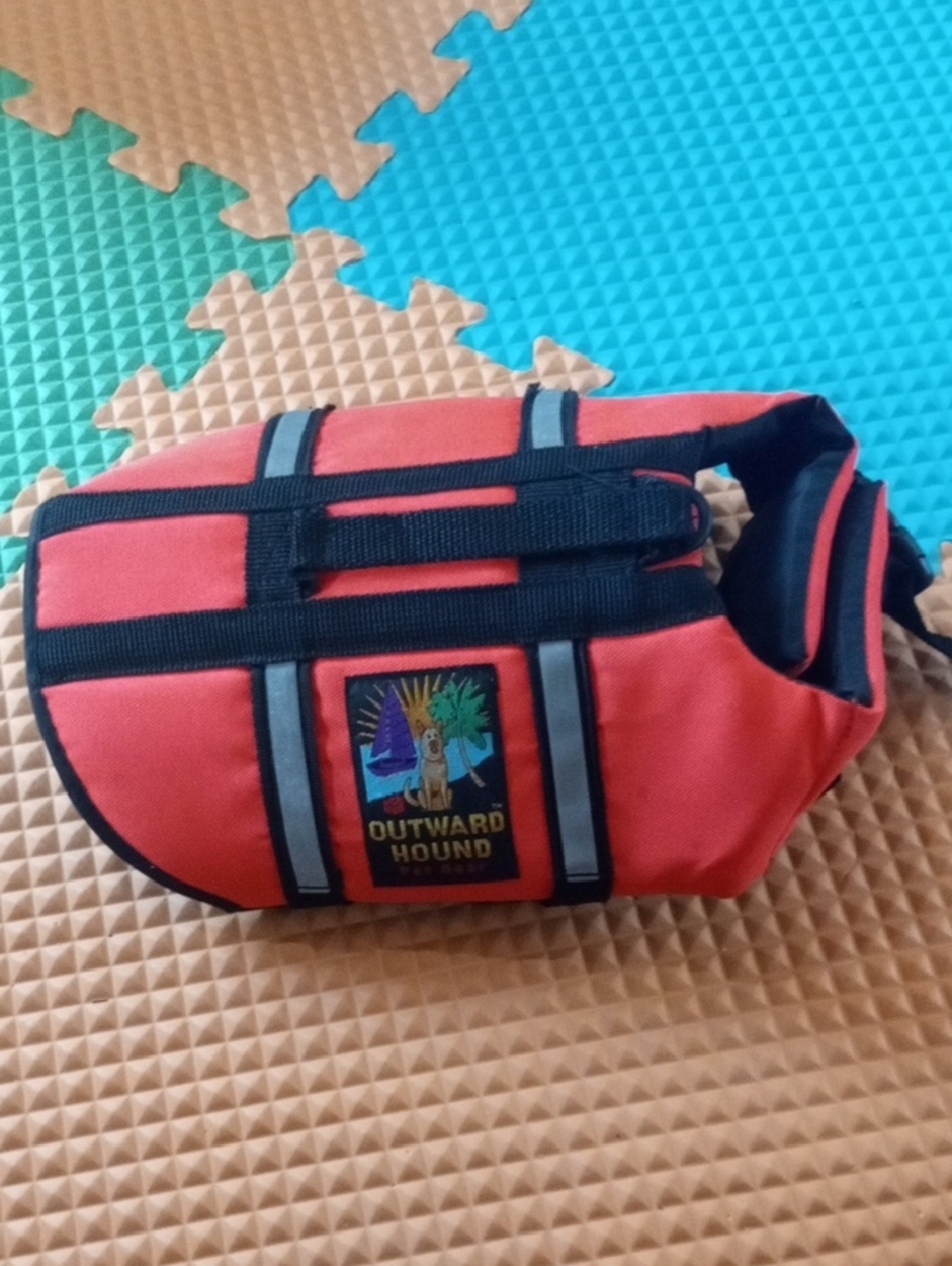 Outward Hound Orange Dog Life Jacket with Reflective Trim